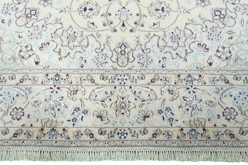 Full view of 2000s Nain rug from Iran / Persia, 300 × 211 cm in Beige tones