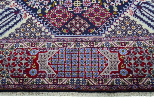 Full view of Unknown Najafabad rug from Iran / Persia, 412 × 296 cm in Blue tones