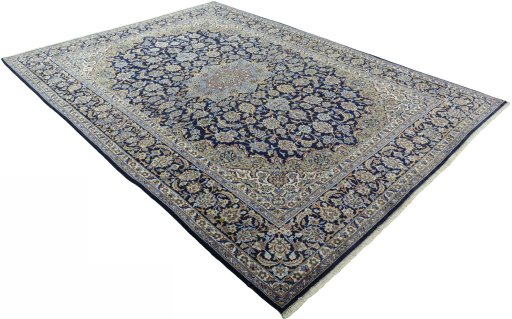 Close-up detail of 2000s Najafabad rug from Iran / Persia showing Wool weave