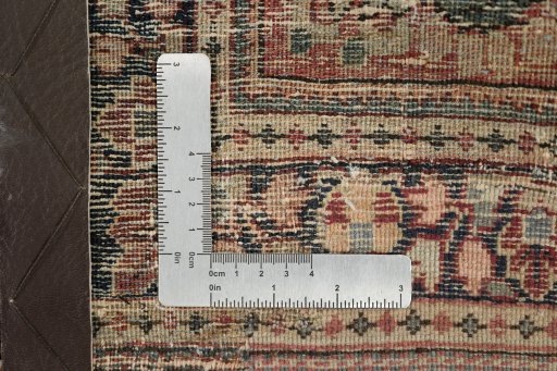 Full view of 1950s Sarough rug from Iran / Persia, 195 × 80 cm in Red tones