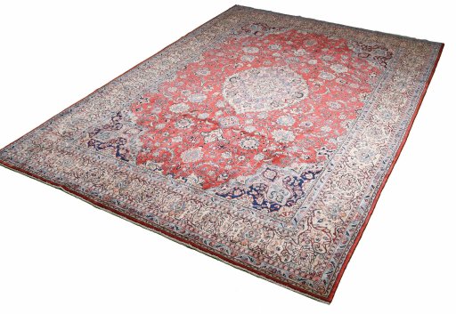 Surface texture of 2000s Sarough rug with natural Cork and intricate pattern
