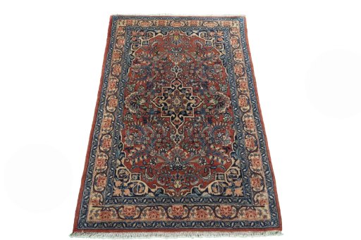 Surface texture of 2000s Sarough rug with natural Cork and intricate pattern