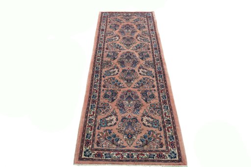 Surface texture of New Sarough rug with natural Wool and intricate pattern