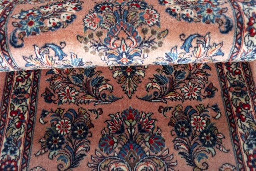 Full view of New Sarough rug from Iran / Persia, 204 × 71 cm in Red tones