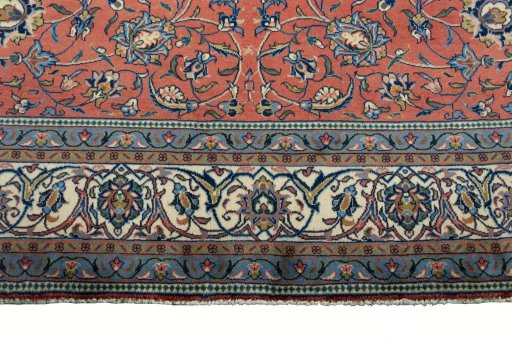 Full view of New Sarough rug from Iran / Persia, 357 × 244 cm in Red tones