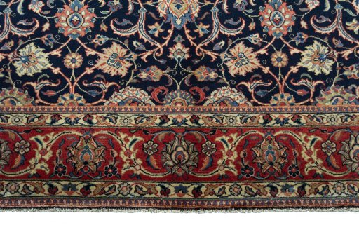 Full view of New Sarough rug from Iran / Persia, 303 × 198 cm in Blue tones