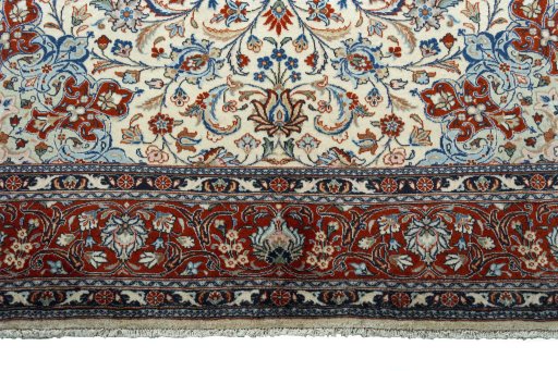 Full view of 2000s Sarough rug from Iran / Persia, 321 × 203 cm in Beige tones