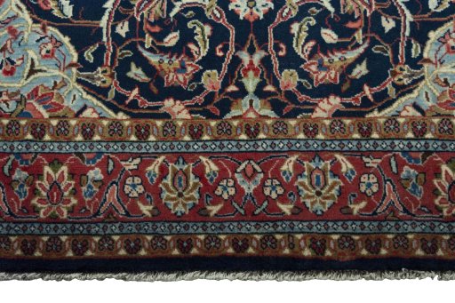 Full view of 2000s Sarough rug from Iran / Persia, 215 × 135 cm in Blue tones