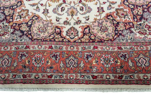 Full view of 2000s Sarough rug from Iran / Persia, 317 × 221 cm in Beige tones
