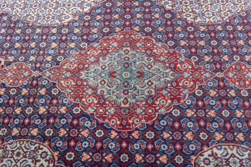 Central medallion detail of 2000s Sarough rug from Iran / Persia