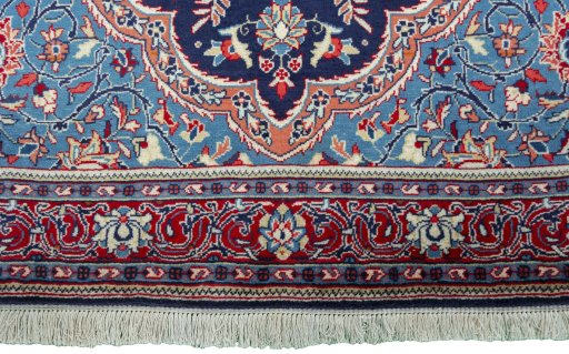 Full view of New Sarough rug from Iran / Persia, 161 × 105 cm in Blue tones