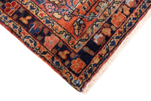 Central medallion detail of 1974s Sarough rug from Iran / Persia