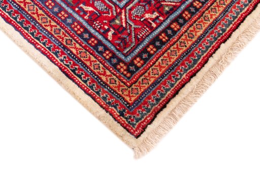 Central medallion detail of 1975s Sarough rug from Iran / Persia