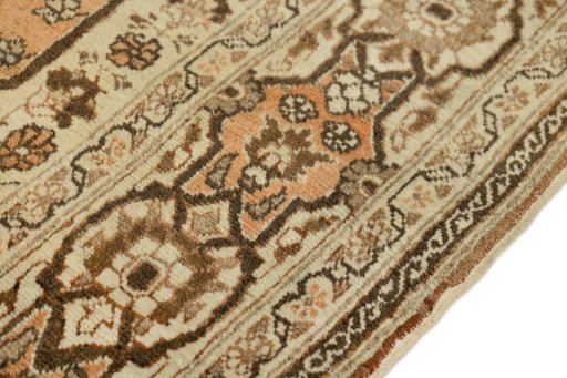Central medallion detail of 1900s Tabriz rug from Iran / Persia