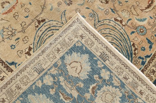 Central medallion detail of 1920s Tabriz rug from Iran / Persia