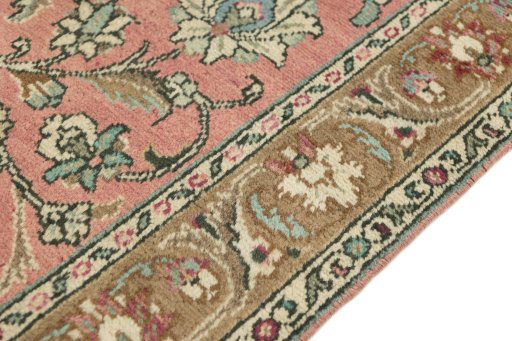 Central medallion detail of 1950s Tabriz rug from Iran / Persia