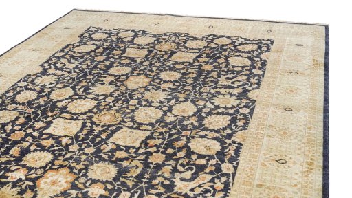 Surface texture of New Tabriz rug with natural Wool and intricate pattern