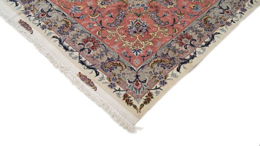 Central medallion detail of 1990s Tabriz rug from Iran / Persia