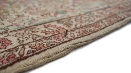 Central medallion detail of 1940s Tabriz rug from Iran / Persia