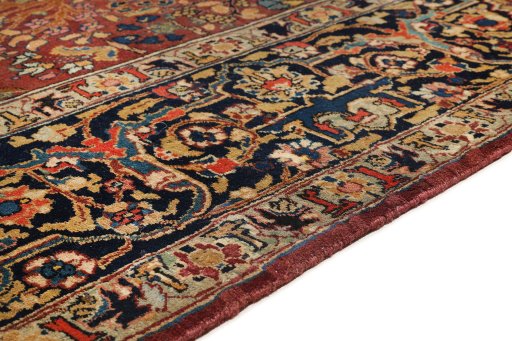 Central medallion detail of 1930s Tabriz rug from Iran / Persia