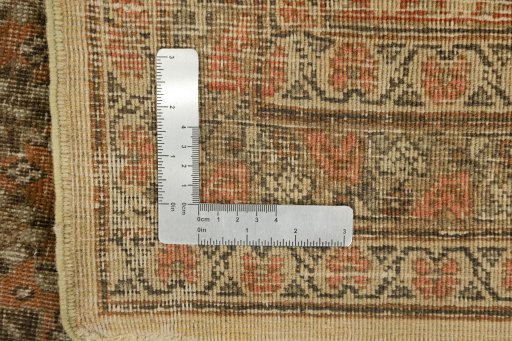 Full view of 1900s Tabriz rug from Iran / Persia, 463 × 332 cm in Gray tones