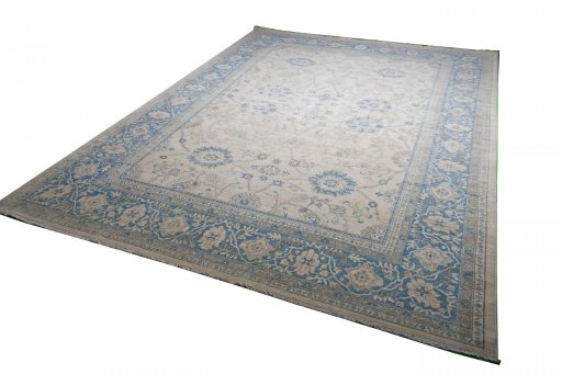 Close-up detail of New Tabriz rug from Pakistan showing Wool weave