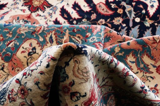 Central medallion detail of 1930s Tabriz rug from Iran / Persia