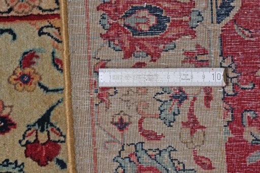 Full view of 1930s Tabriz rug from Iran / Persia, 541 × 348 cm in Multi Color tones