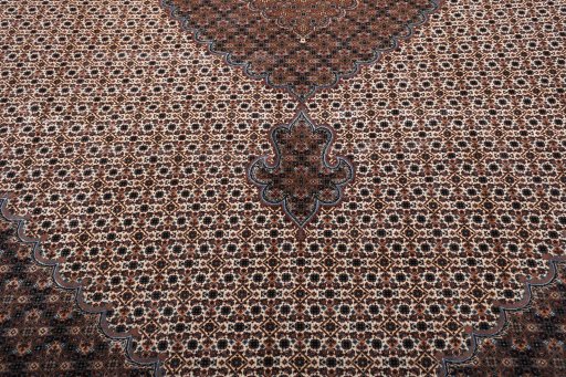 Central medallion detail of New Tabriz rug from Iran / Persia