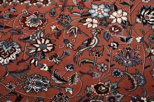 Surface texture of New Tabriz rug with natural Cork and intricate pattern
