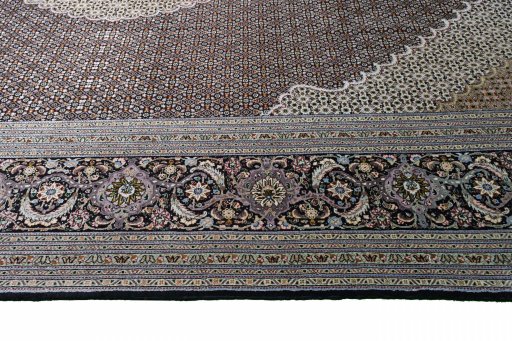Surface texture of New Tabriz rug with natural Cork and intricate pattern
