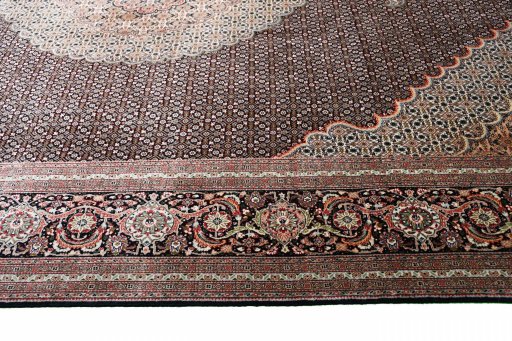 Surface texture of New Tabriz rug with natural Cork and intricate pattern