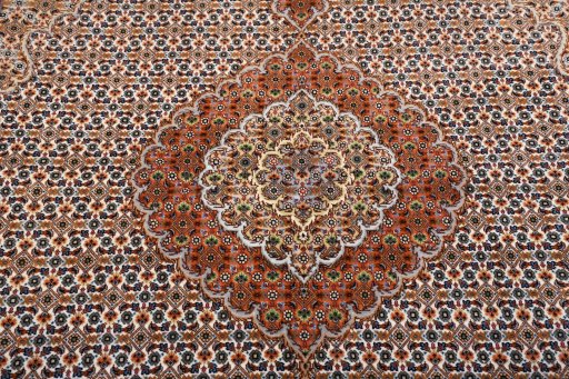 Central medallion detail of New Tabriz rug from Iran / Persia