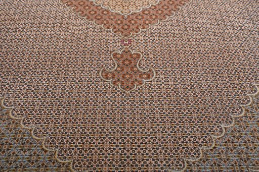 Central medallion detail of New Tabriz rug from Iran / Persia