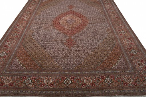 Surface texture of New Tabriz rug with natural Cork and intricate pattern