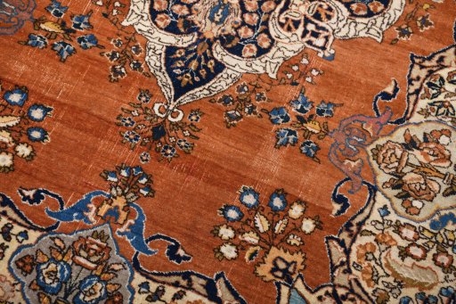 Central medallion detail of 1930s Tabriz rug from Iran / Persia