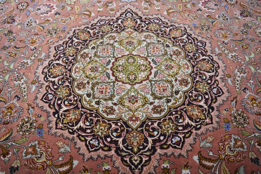 Central medallion detail of New Tabriz rug from Iran / Persia
