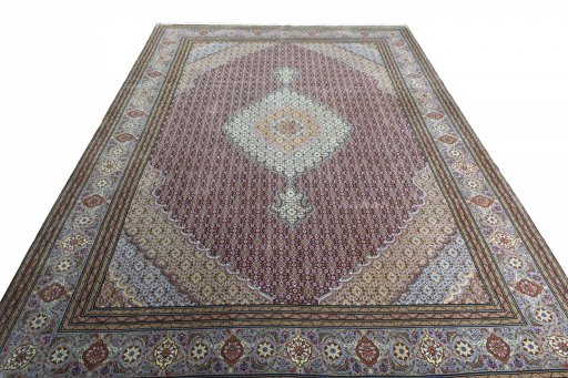 Surface texture of New Tabriz rug with natural Cork and intricate pattern