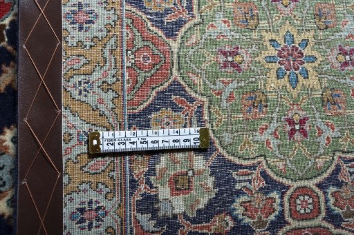 Central medallion detail of 1970s Tabriz rug from Iran / Persia