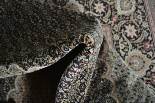 Surface texture of New Tabriz rug with natural Cork and intricate pattern