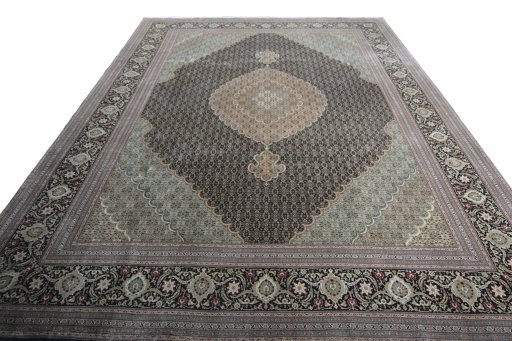 Surface texture of New Tabriz rug with natural Cork and intricate pattern