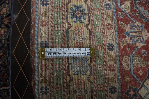 Central medallion detail of 1930s Tabriz rug from Iran / Persia