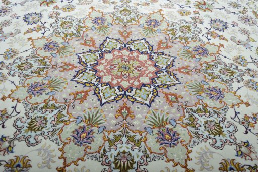 Central medallion detail of New Tabriz rug from Iran / Persia