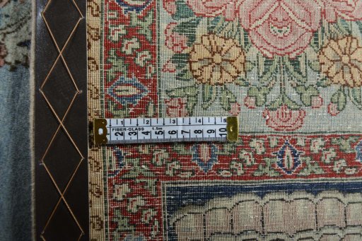 Central medallion detail of 1930s Tabriz rug from Iran / Persia