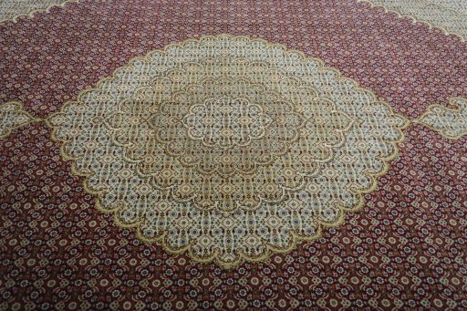 Central medallion detail of New Tabriz rug from Iran / Persia