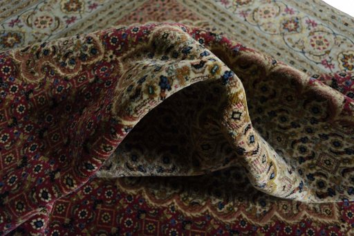 Surface texture of New Tabriz rug with natural Cork and intricate pattern