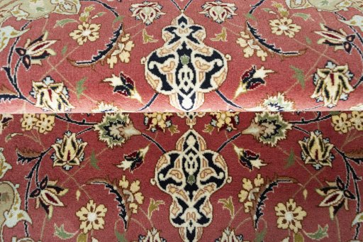 Surface texture of New Tabriz rug with natural Cork and intricate pattern
