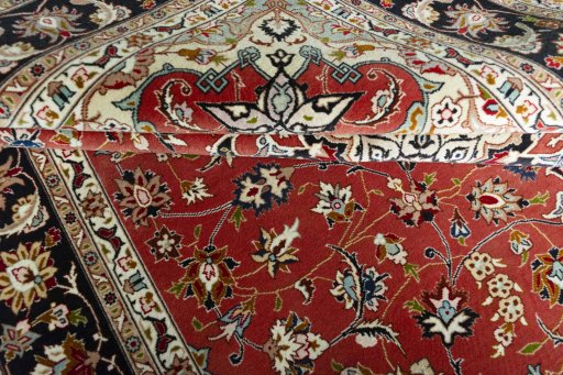 Surface texture of New Tabriz rug with natural Cork and intricate pattern