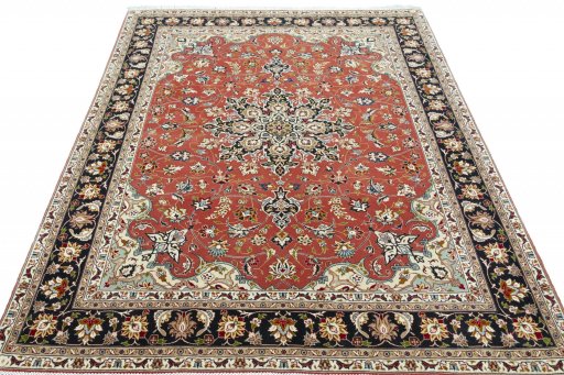 Surface texture of New Tabriz rug with natural Cork and intricate pattern
