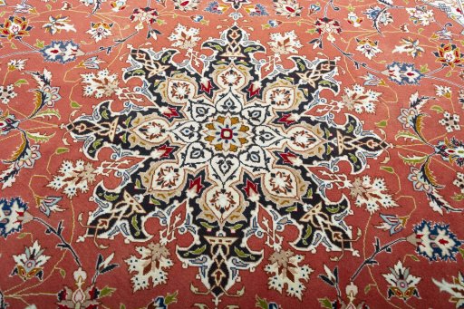 Central medallion detail of New Tabriz rug from Iran / Persia
